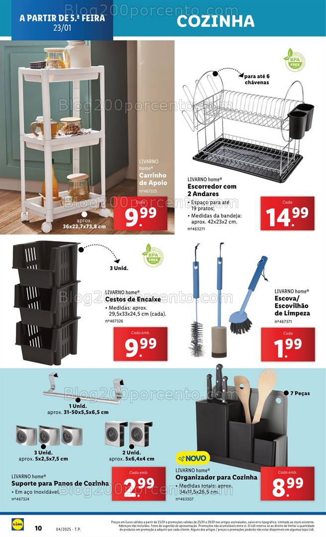 Antevisão Folheto LIDL Especial Bazar Cozinha Promoções a partir de 23 janeiro