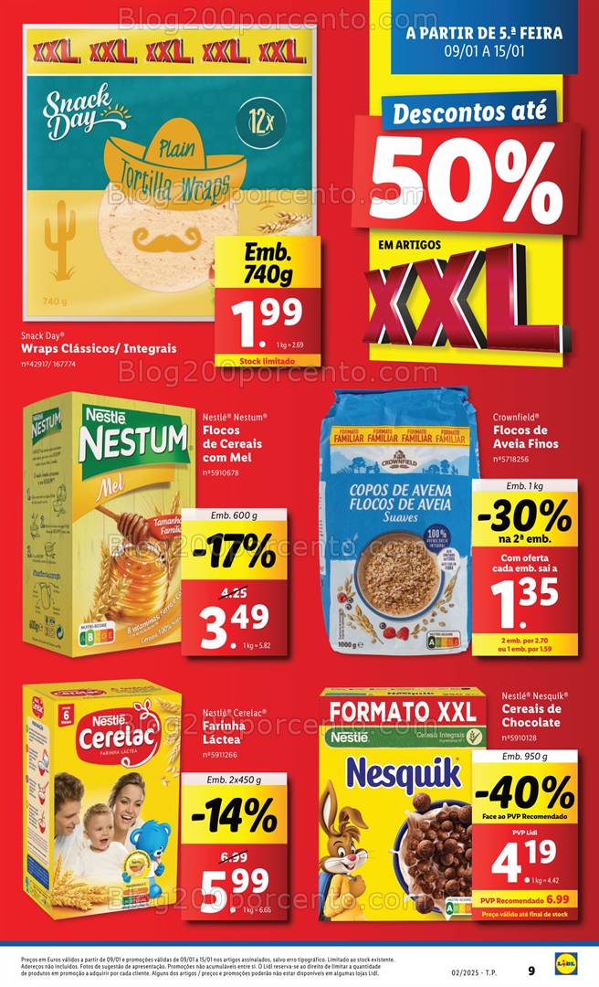 Antevisão Folheto LIDL Promoções de 9 a 15 janeiro