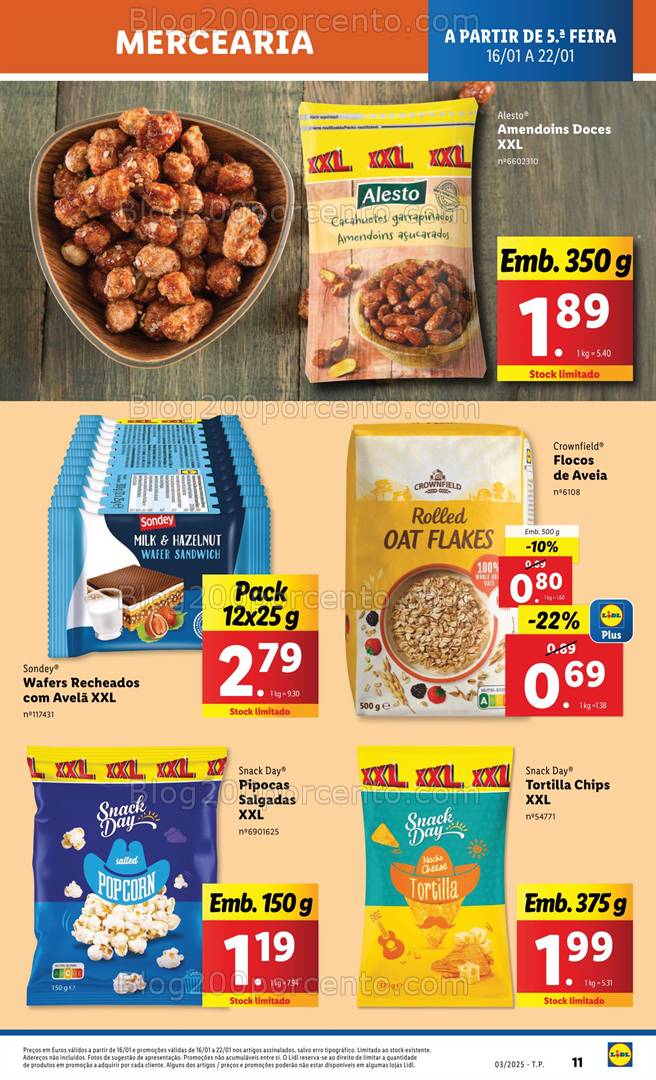 Antevisão Folheto LIDL Mercearia Promoções de 16 a 22 janeiro