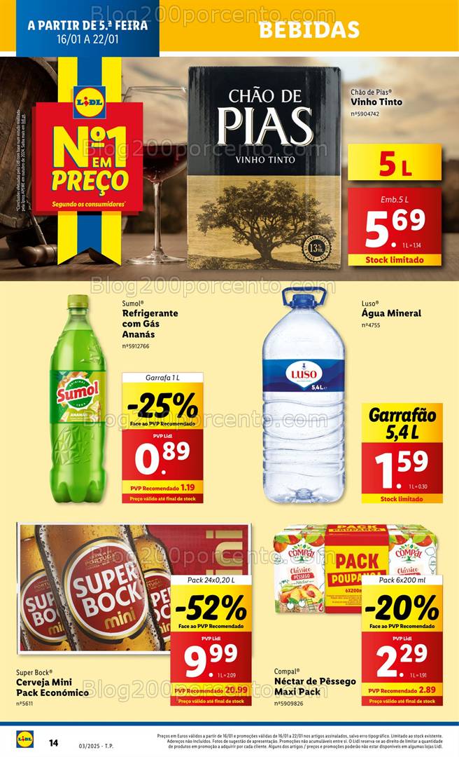 Antevisão Folheto LIDL Promoções de 16 a 22 janeiro