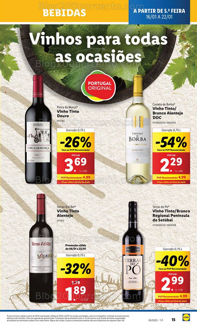 Antevisão Folheto LIDL Promoções de 16 a 22 janeiro