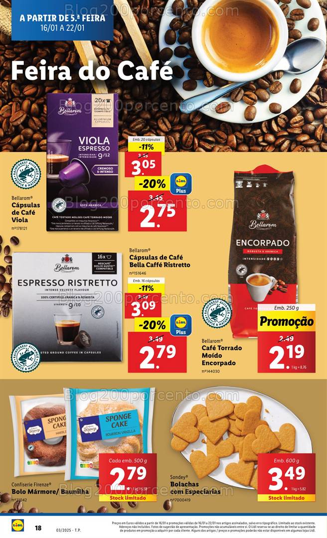 Antevisão Folheto LIDL Promoções de 16 a 22 janeiro