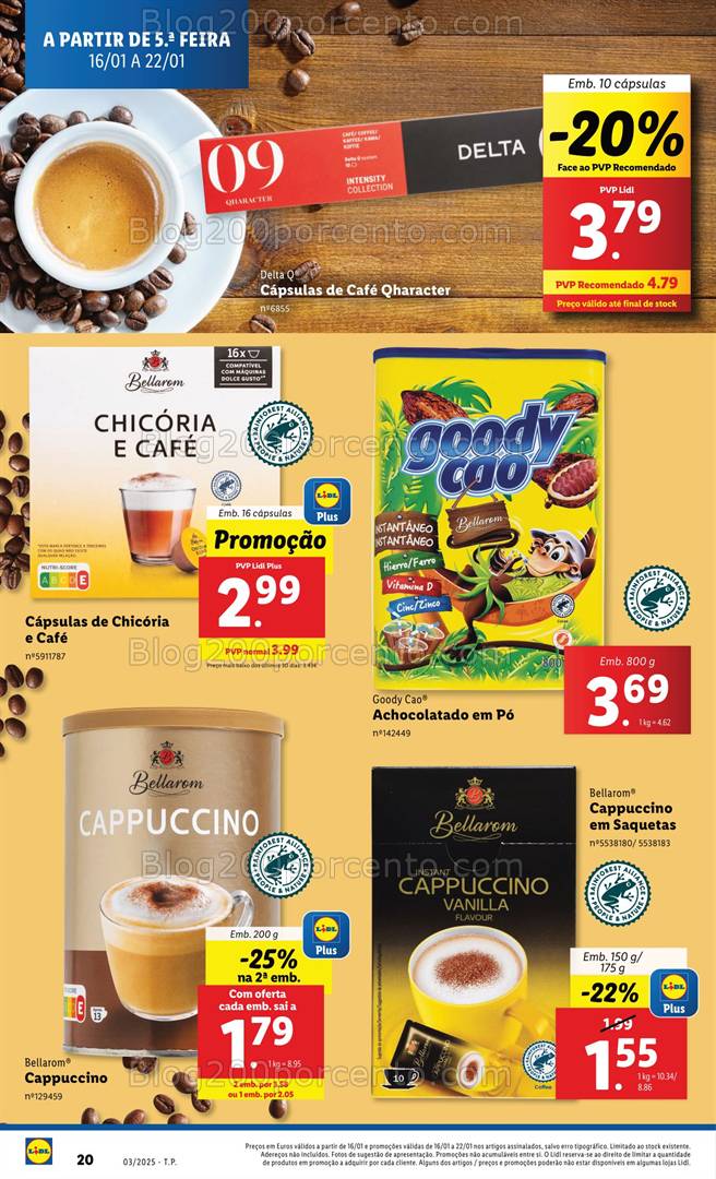 Antevisão Folheto LIDL Promoções de 16 a 22 janeiro