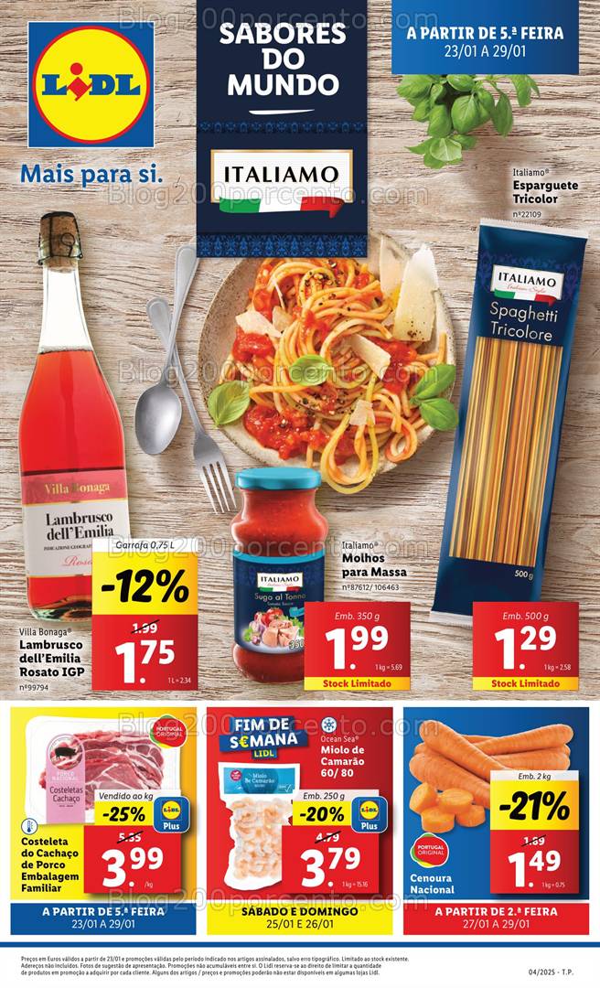 Antevisão Folheto LIDL Promoções de 23 a 29 janeiro