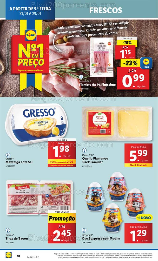 Antevisão Folheto LIDL Promoções de 23 a 29 janeiro