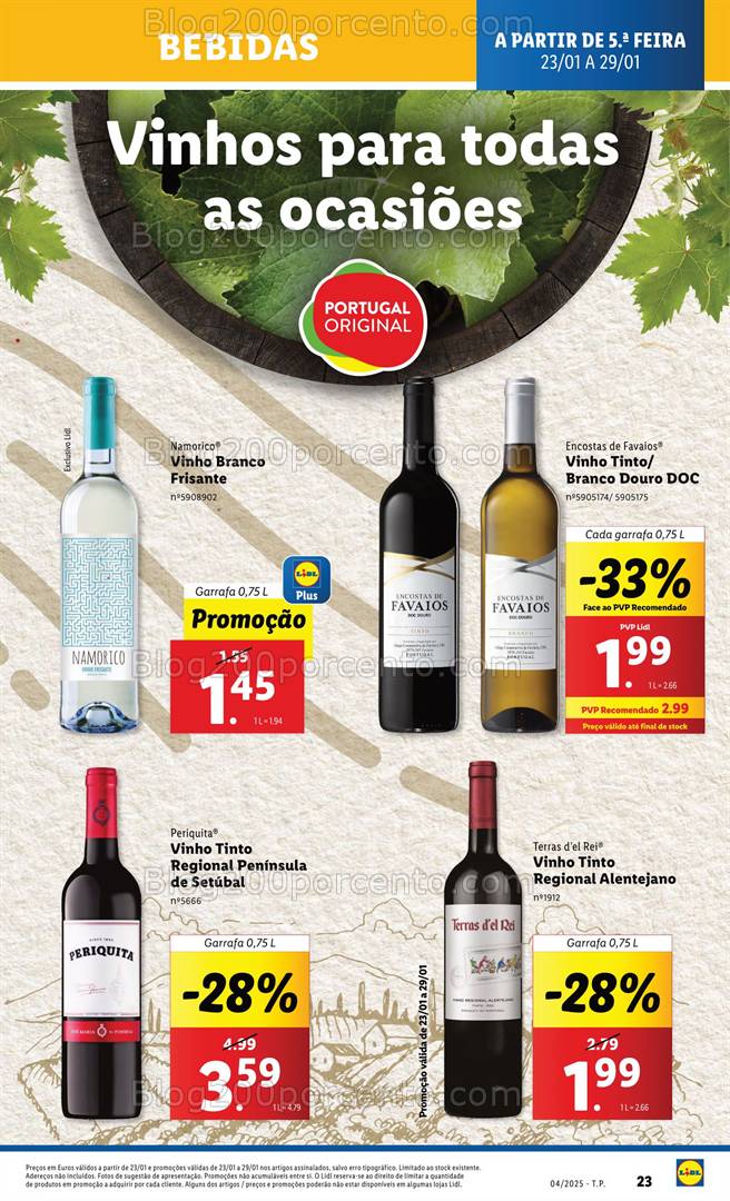 Antevisão Folheto LIDL Promoções de 23 a 29 janeiro