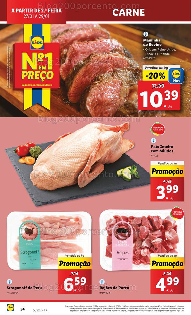 Antevisão Folheto LIDL Supermercado Promoções de 27 a 29 janeiro