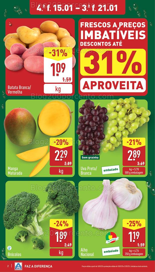 Antevisão Folheto ALDI Promoções de 15 a 21 janeiro