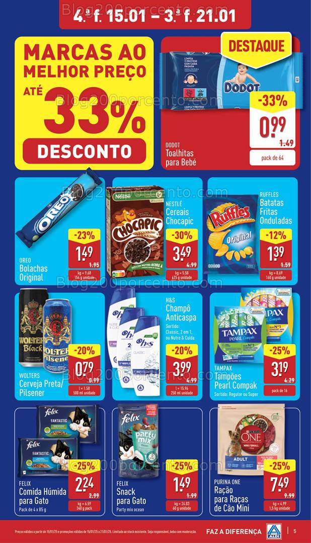 Antevisão Folheto ALDI Promoções de 15 a 21 janeiro