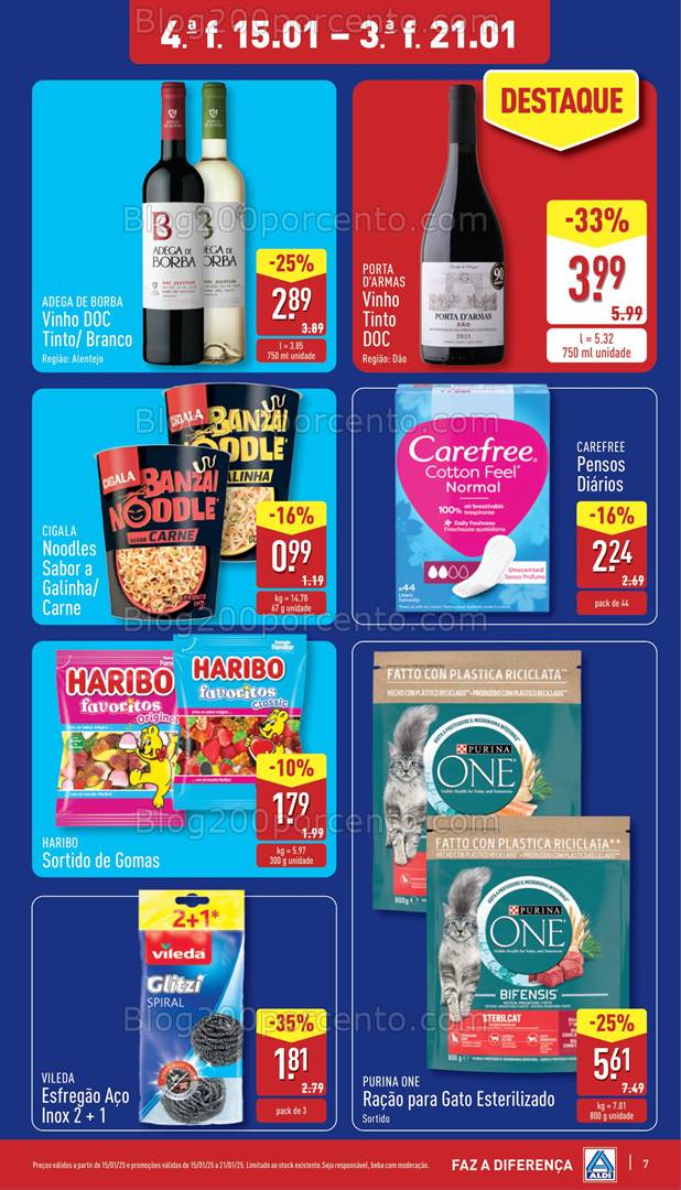 Antevisão Folheto ALDI Promoções de 15 a 21 janeiro