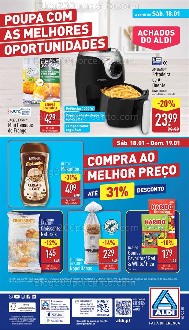 Antevisão Folheto ALDI Promoções de 15 a 21 janeiro