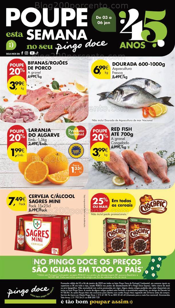 Antevisão Folheto PINGO DOCE Promoções de 3 a 8 janeiro