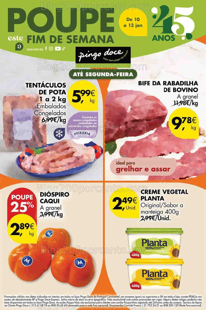 Antevisão Folheto PINGO DOCE Promoções Fim de Semana - 10 a 13 janeiro