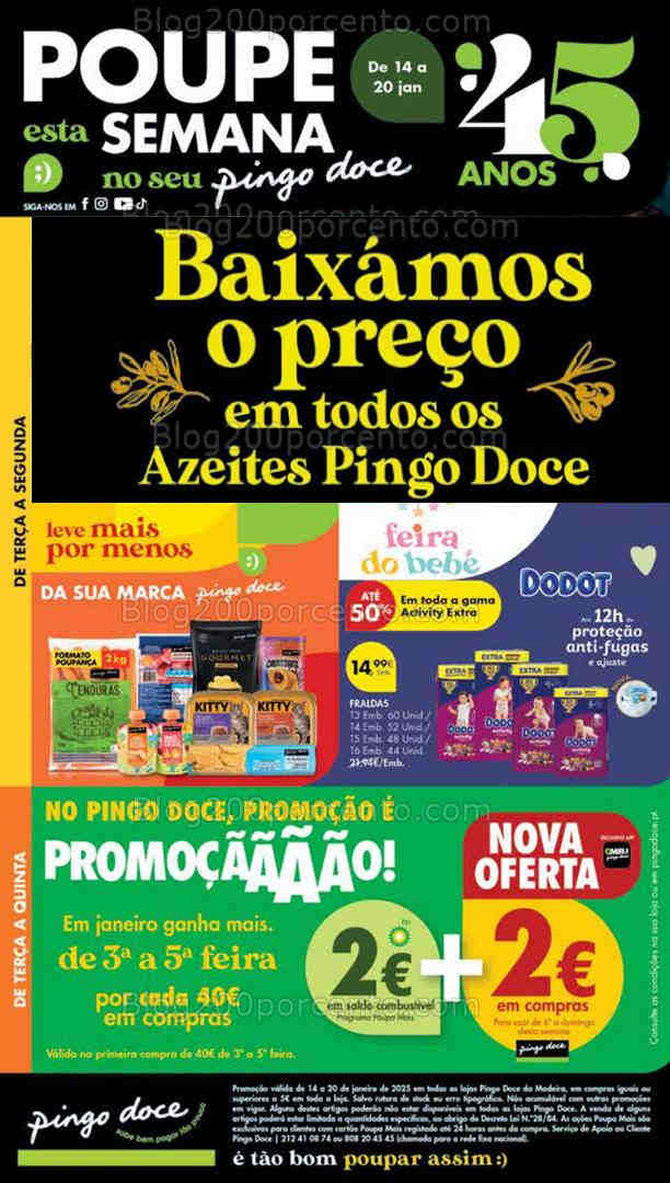 Antevisão Folheto PINGO DOCE Madeira Promoções de 14 a 20 janeiro