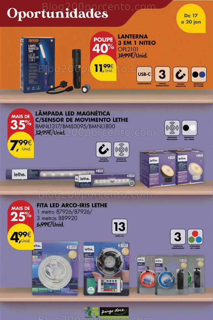 Antevisão Folheto PINGO DOCE Bazar Promoções Fim de Semana - 17 a 20 janeiro