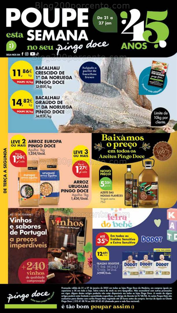 Antevisão Folheto PINGO DOCE Madeira Promoções de 21 a 27 janeiro