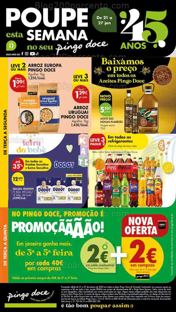 Antevisão Folheto PINGO DOCE Lojas Grandes Promoções de 21 a 27 janeiro