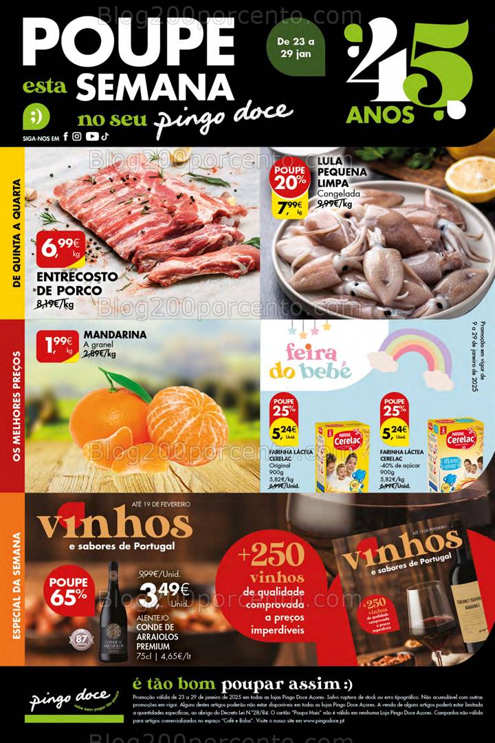 Antevisão Folheto PINGO DOCE Açores Promoções de 23 a 29 janeiro