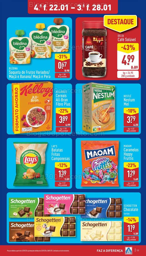 Antevisão Folheto ALDI Promoções de 22 a 28 janeiro