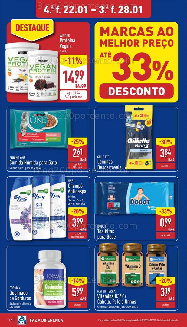 Antevisão Folheto ALDI Promoções de 22 a 28 janeiro