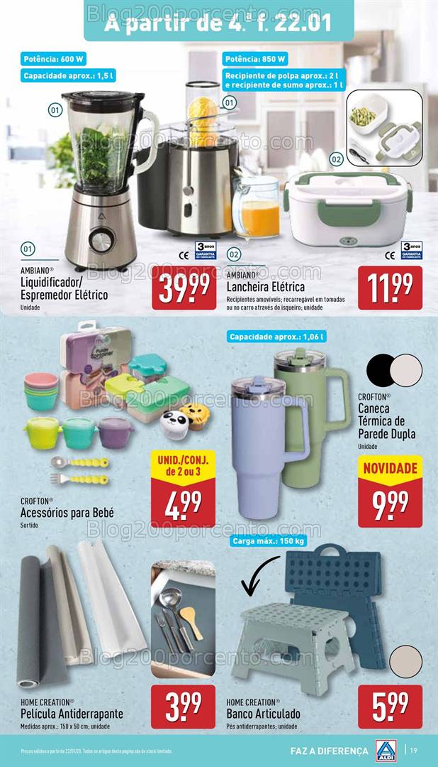 Antevisão Folheto ALDI Promoções de 22 a 28 janeiro