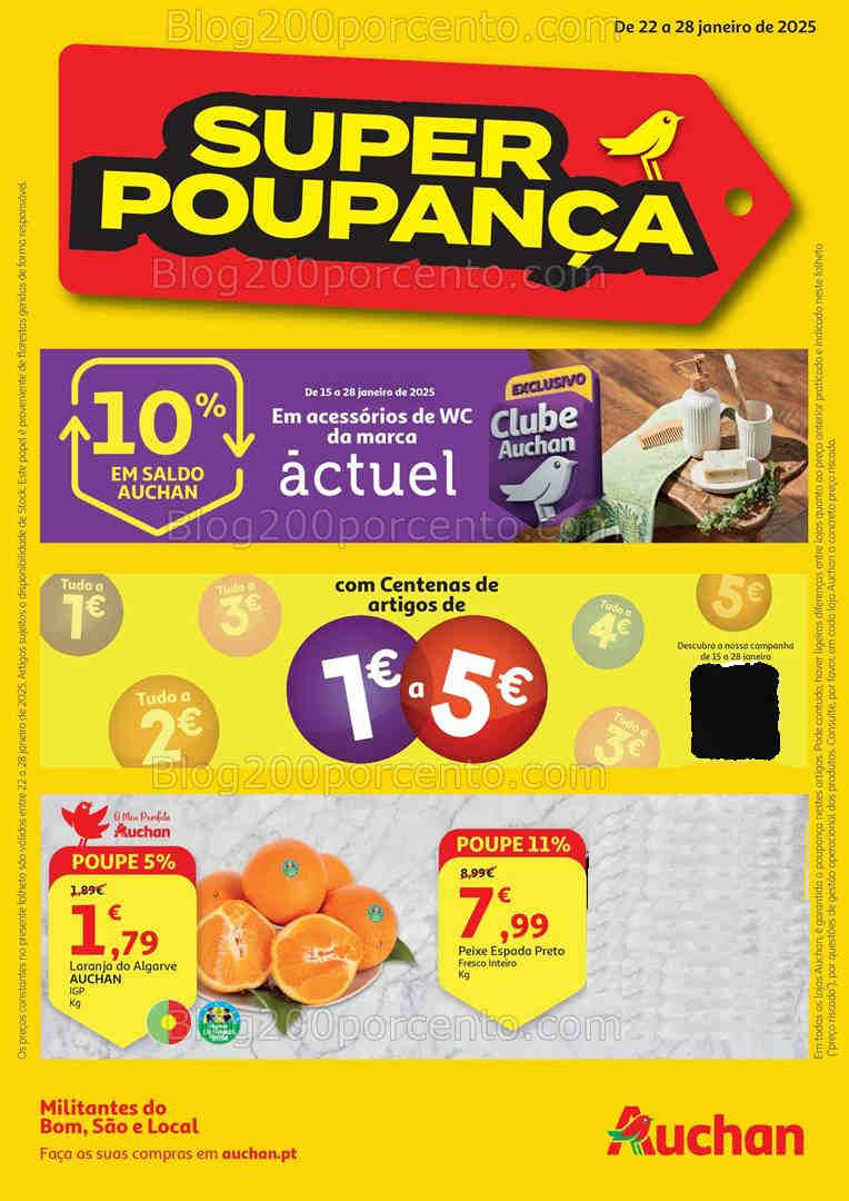 Antevisão Folheto AUCHAN Promoções de 22 a 28 janeiro