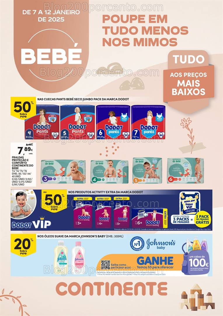 Antevisão Folheto CONTINENTE Bebé Promoções de 7 a 12 janeiro