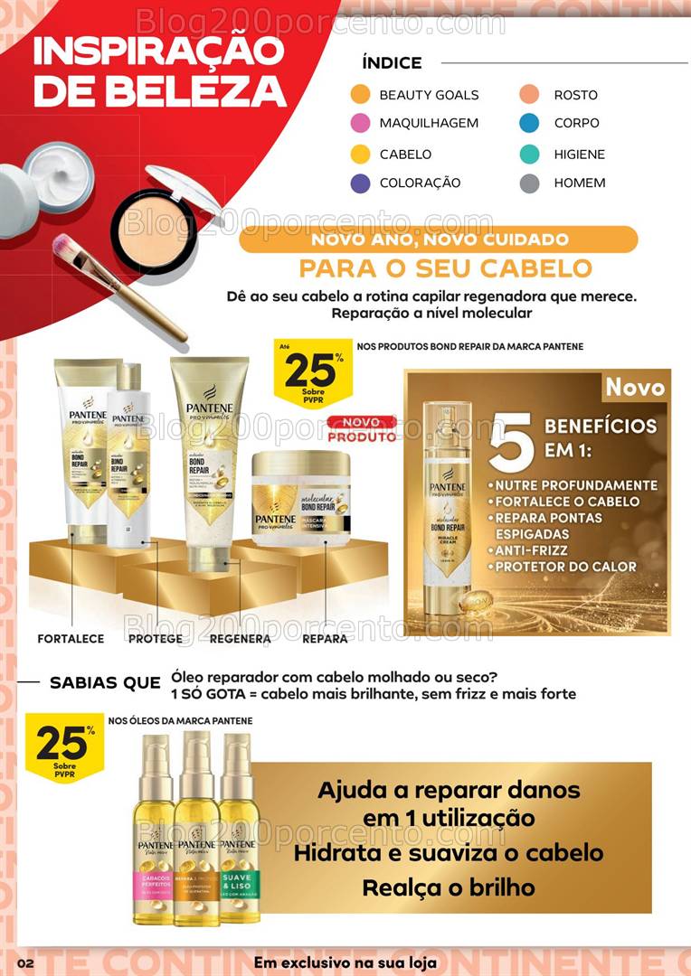 Antevisão Folheto CONTINENTE Beleza Promoções de 20 janeiro a 2 fevereiro