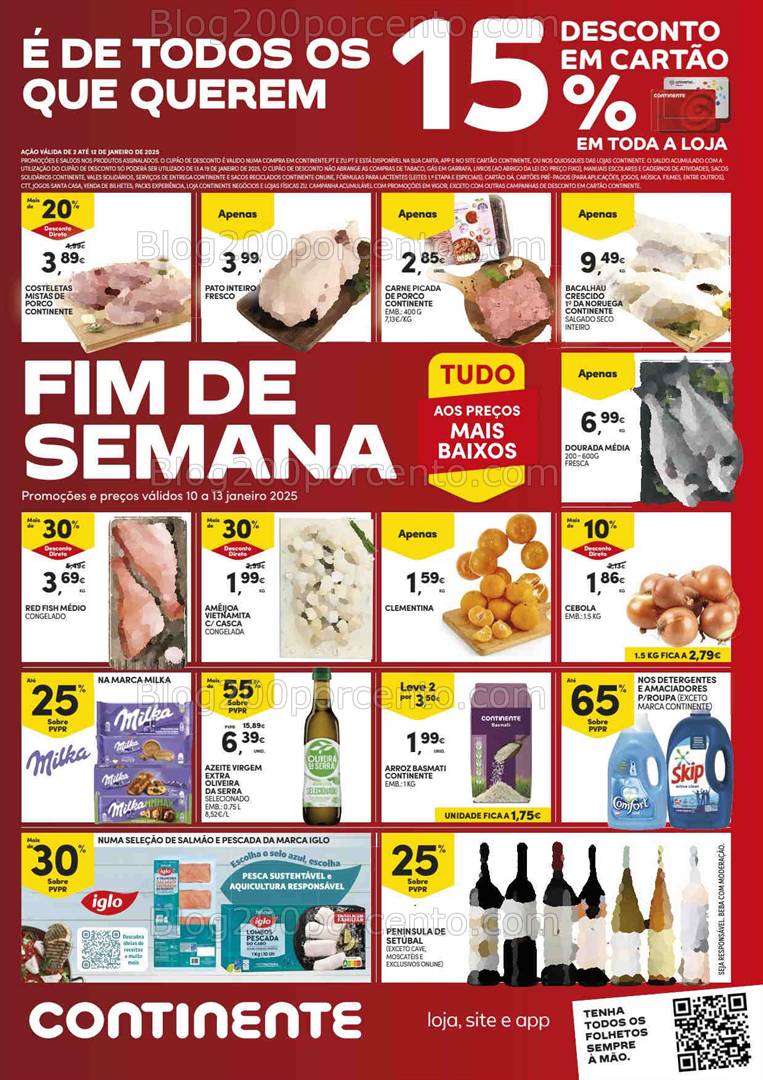 Antevisão Folheto CONTINENTE Promoções Fim de Semana - 10 a 13 janeiro