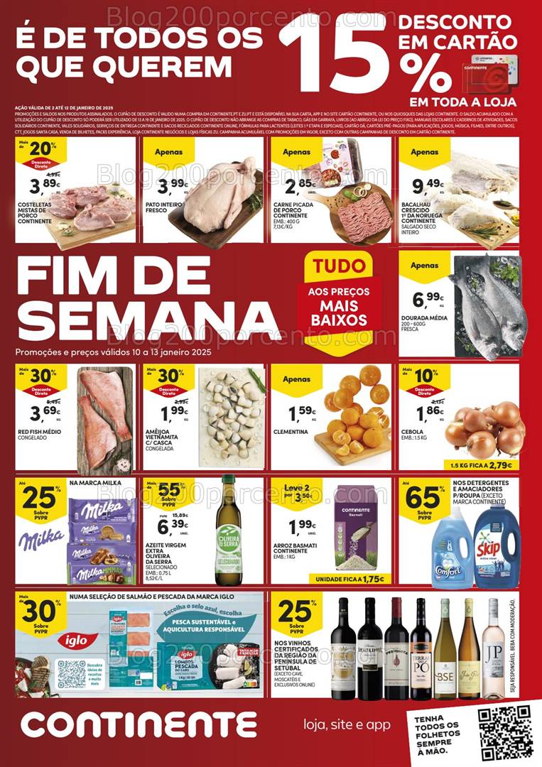 Antevisão Folheto CONTINENTE Promoções Fim de Semana - 10 a 13 janeiro