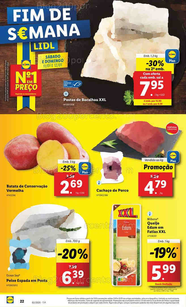 Antevisão Folheto LIDL Promoções Fim de Semana - 11 e 12 janeiro