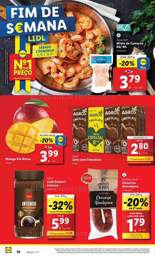 Antevisão Folheto LIDL Promoções Fim de Semana - 25 e 26 janeiro