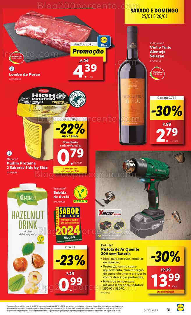 Antevisão Folheto LIDL Promoções Fim de Semana - 25 e 26 janeiro