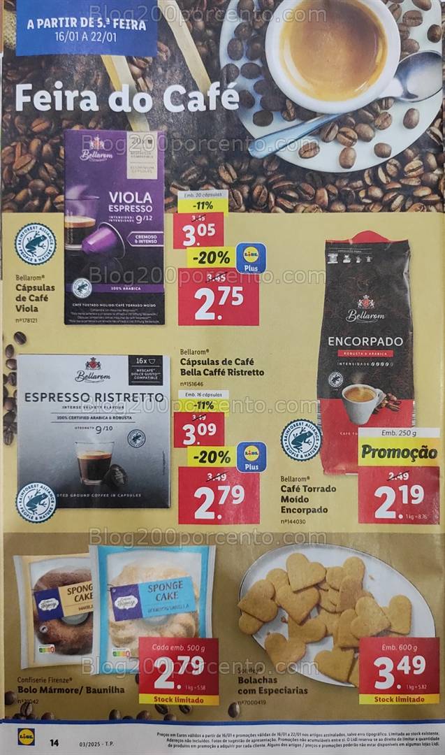 Antevisão Folheto LIDL Feira do Café Promoções de 16 a 22 janeiro