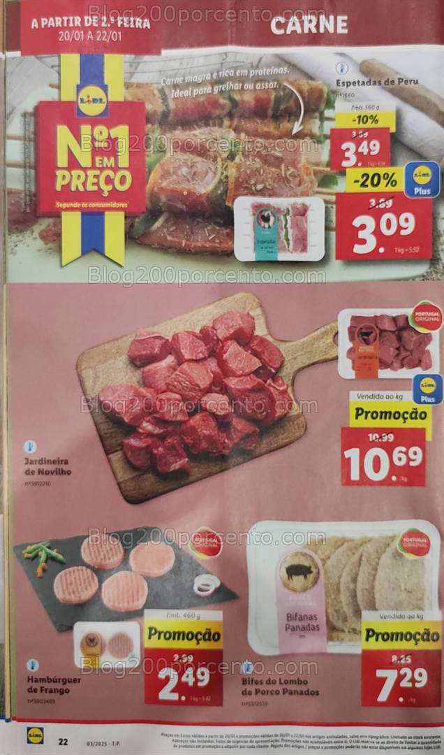 Antevisão Folheto LIDL Supermercado Promoções de 20 a 22 janeiro