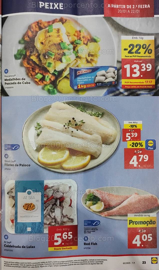 Antevisão Folheto LIDL Supermercado Promoções de 20 a 22 janeiro