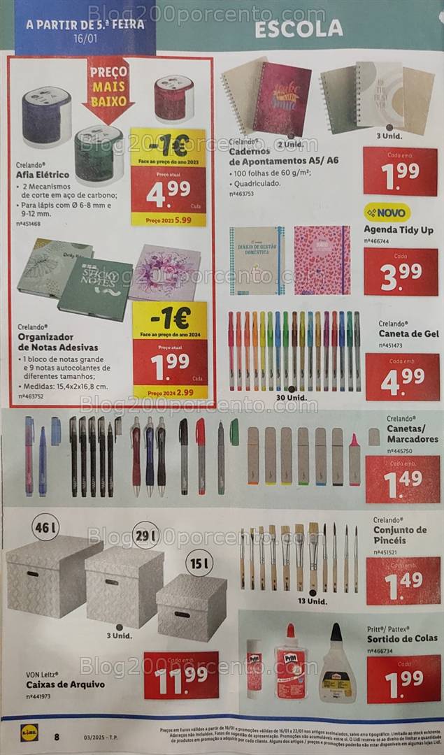 Antevisão Folheto LIDL Promoções de 16 a 22 janeiro