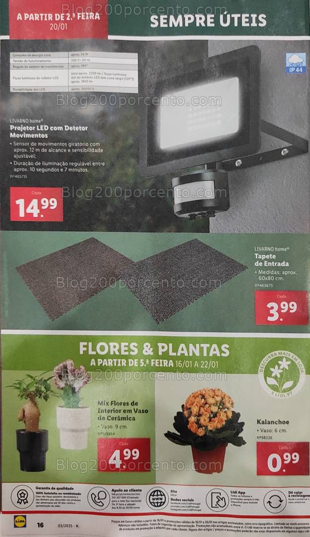 Antevisão Folheto LIDL Promoções de 16 a 22 janeiro