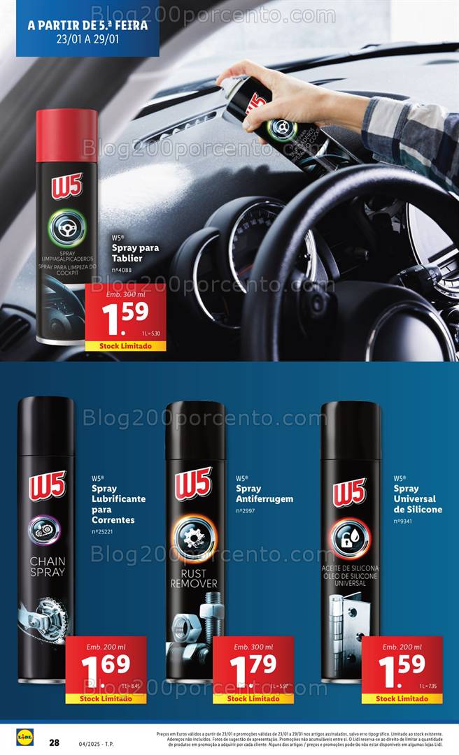 Antevisão Folheto LIDL Limpeza Auto Promoções de 23 a 29 janeiro