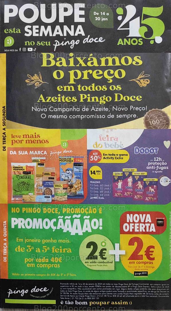 Antevisão Folheto PINGO DOCE Promoções de 14 a 20 janeiro