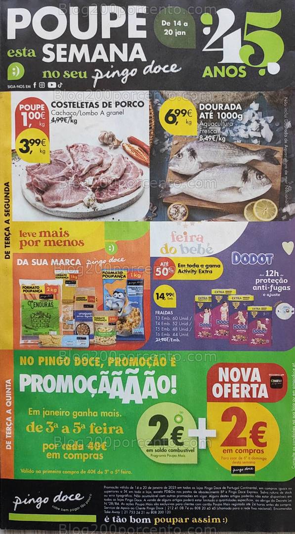 Antevisão Folheto PINGO DOCE Promoções de 14 a 20 janeiro