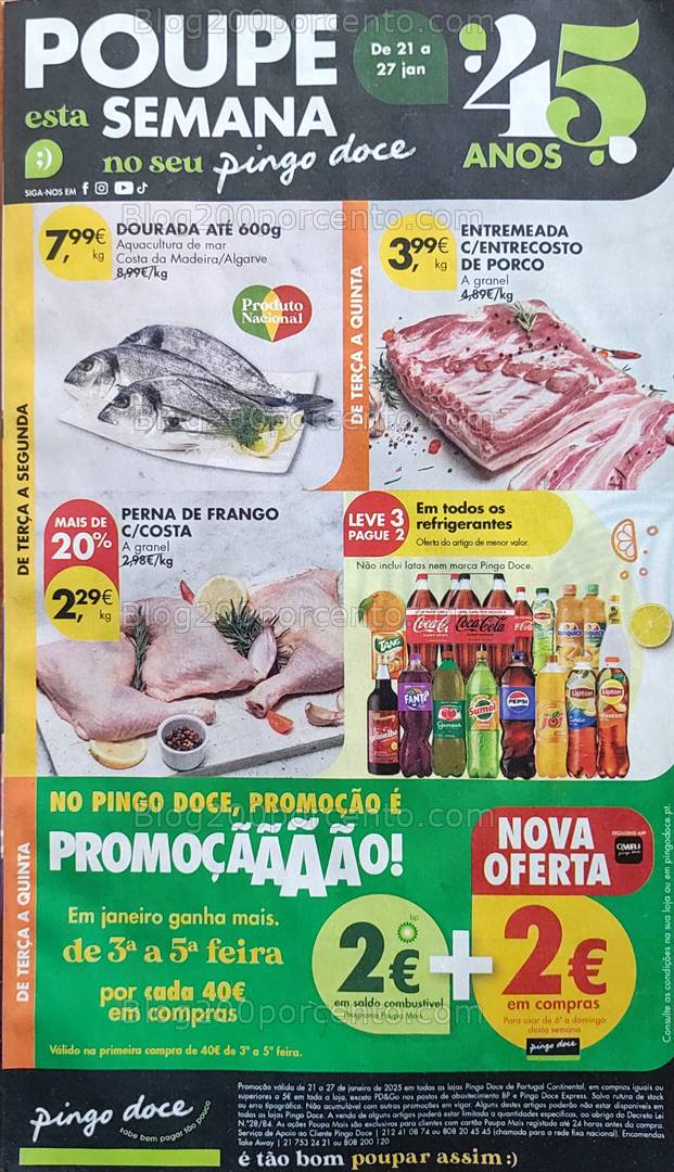 Antevisão Folheto PINGO DOCE Promoções de 21 a 27 janeiro