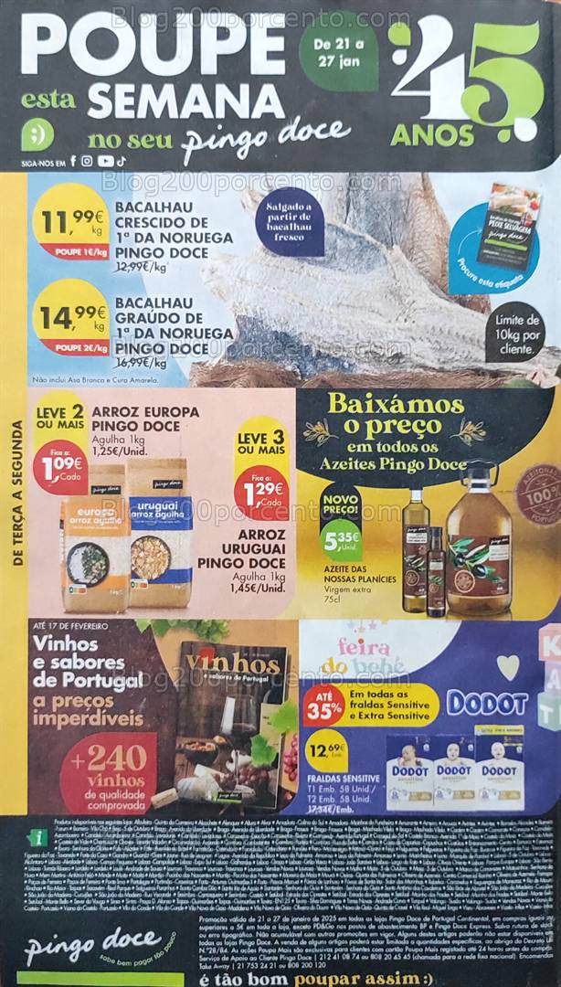 Antevisão Folheto PINGO DOCE Promoções de 21 a 27 janeiro