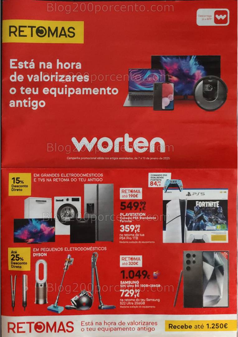 Antevisão Folheto WORTEN Promoções de 8 a 13 janeiro