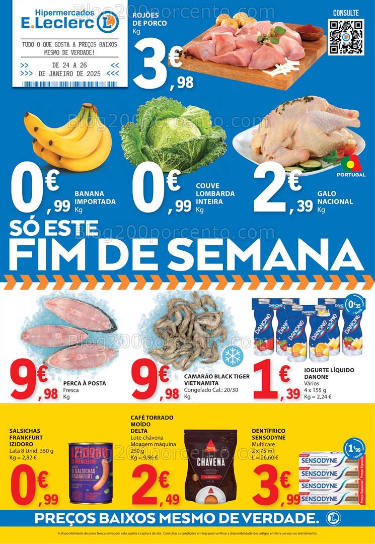 Antevisão Folheto E-LECLERC Promoções Fim de Semana - 24 a 26 janeiro