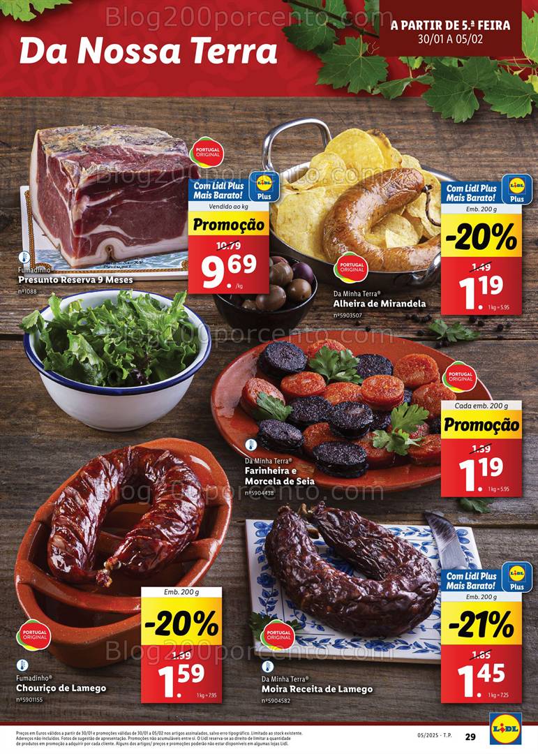 Antevisão Folheto LIDL Feira Queijos e Enchidos Promoções de 30 fevereiro a 5 fevereiro