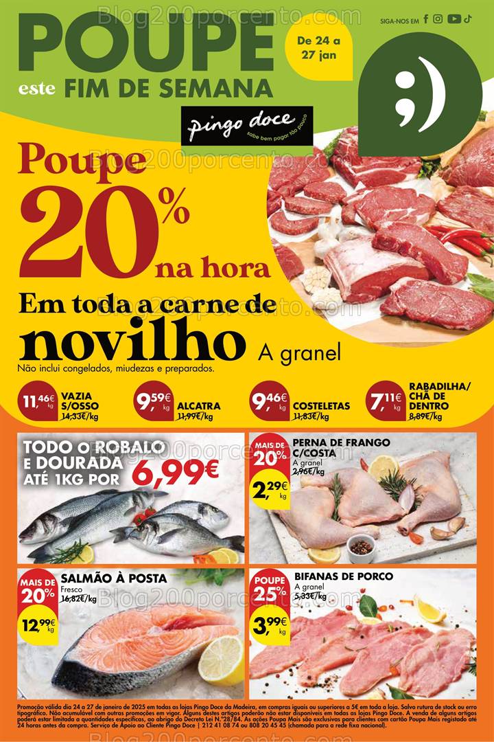 Antevisão Folheto PINGO DOCE Madeira Promoções Fim de Semana - 24 a 27 janeiro