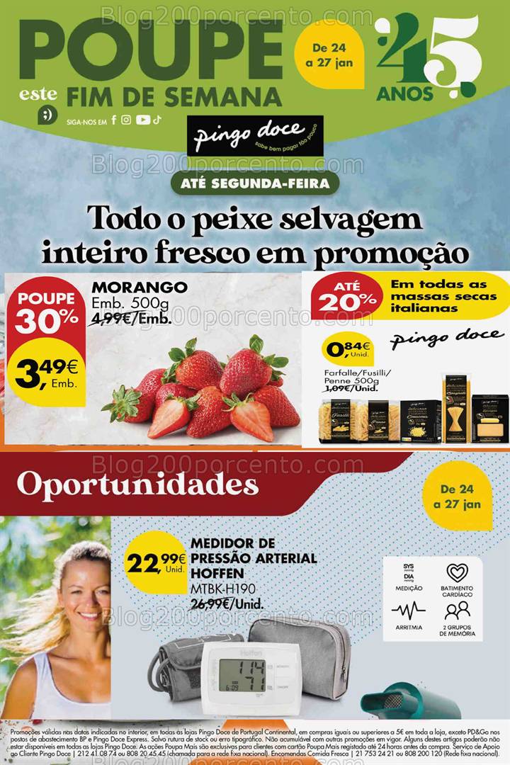 Antevisão Folheto PINGO DOCE Promoções Fim de Semana - 24 a 27 janeiro