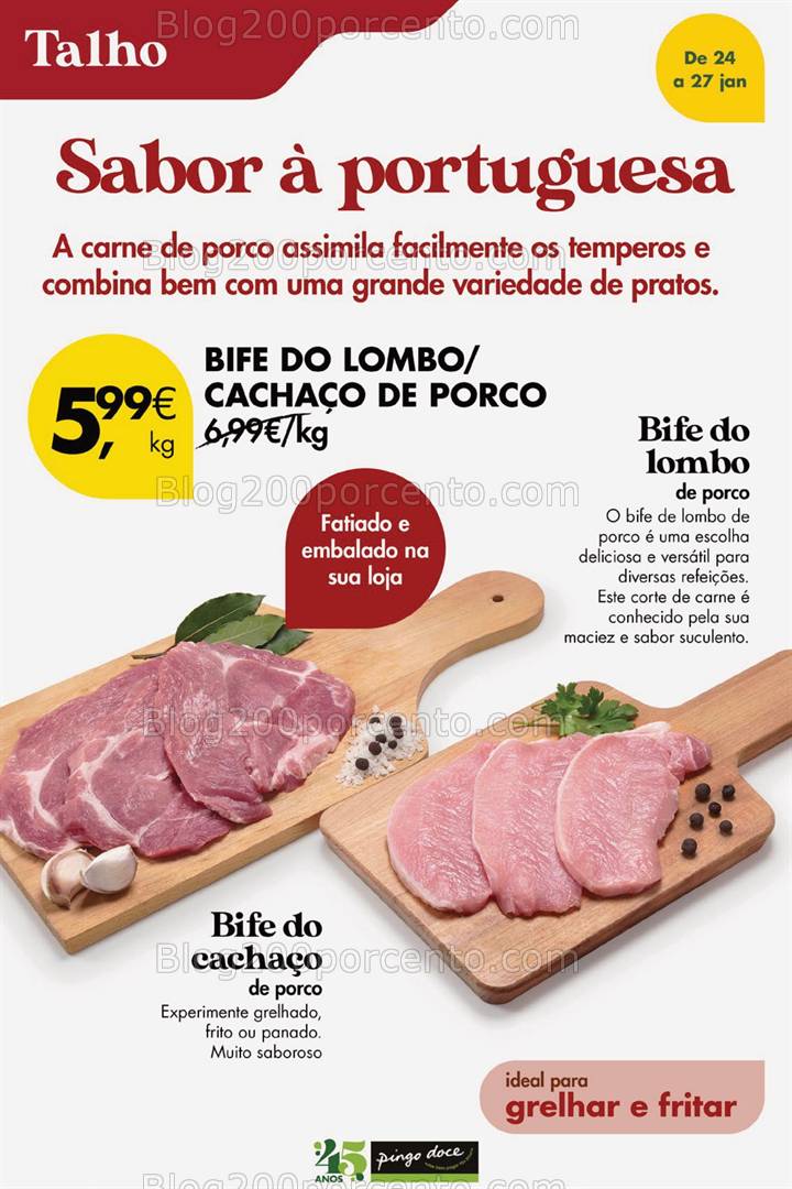 Antevisão Folheto PINGO DOCE Promoções Fim de Semana - 24 a 27 janeiro