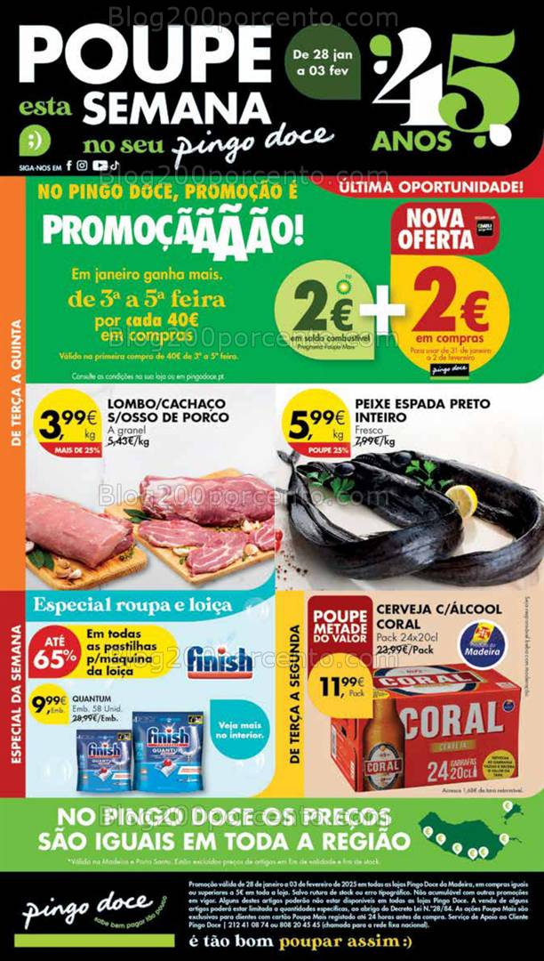 Antevisão Folheto PINGO DOCE Madeira Promoções de 28 janeiro a 3 fevereiro